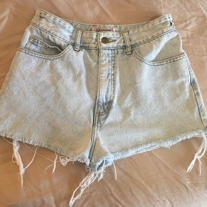 1980s vintage Genuine cut off GUESS Jeans shorts, acid wash, mom jeans size 31